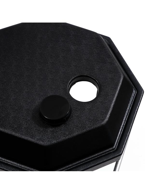 Аквариум восьмигранный с крышкой, 50 литров, 33 х 33 х 60/67 см, чёрный