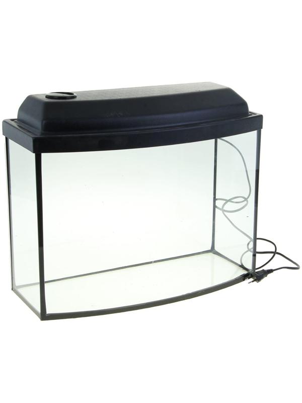 Аквариум телевизор с крышкой, 30 литров, 46 х 20 х 33/38 см, чёрный