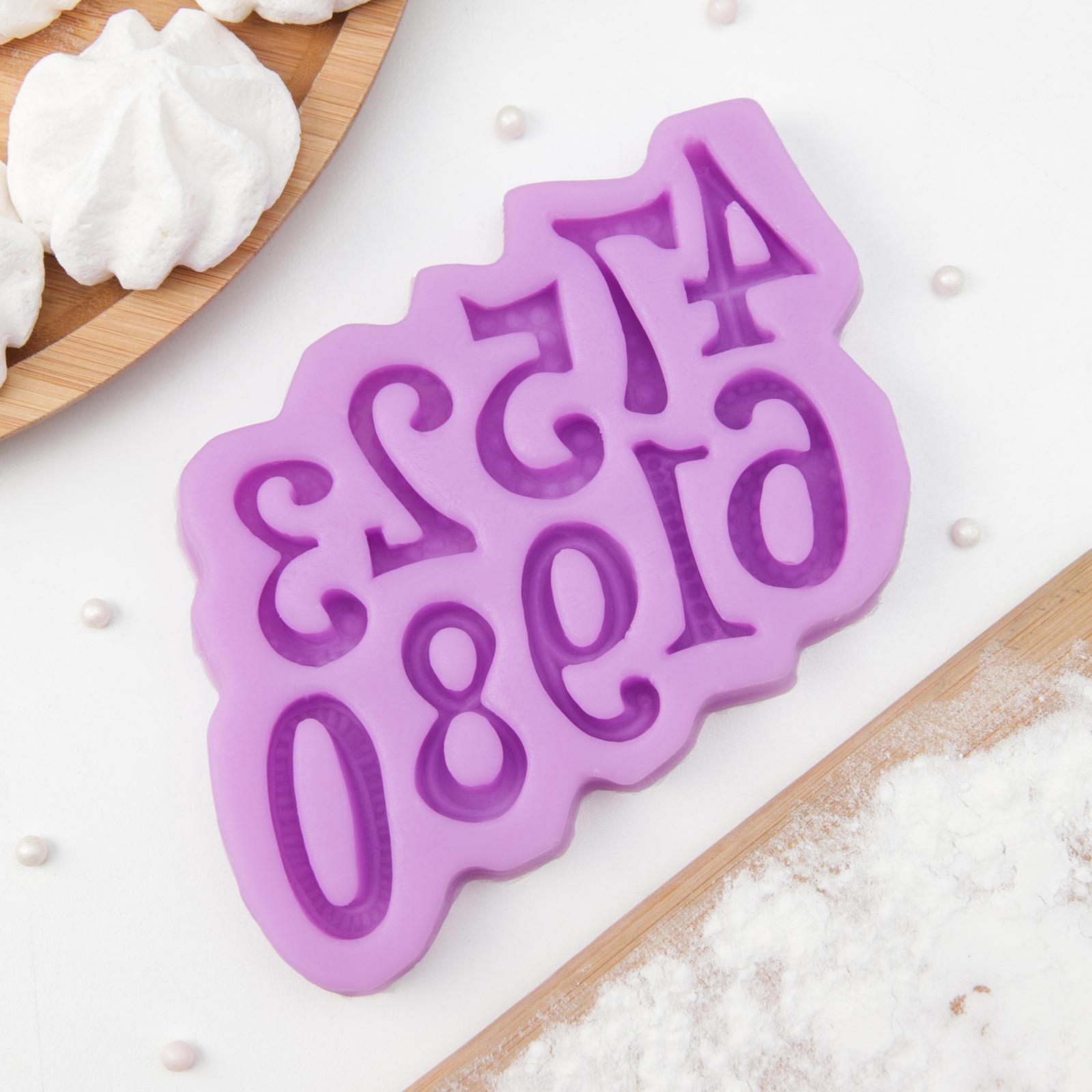 Молд «Цифры», 15×10 см, цвет МИКС