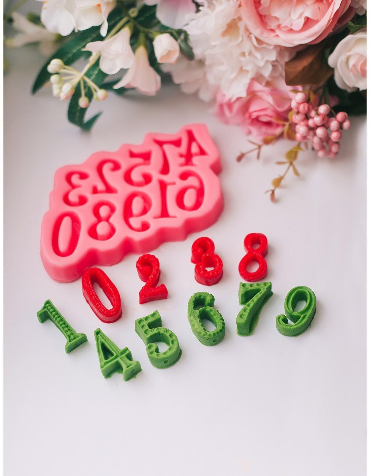 Молд «Цифры», 15×10 см, цвет МИКС