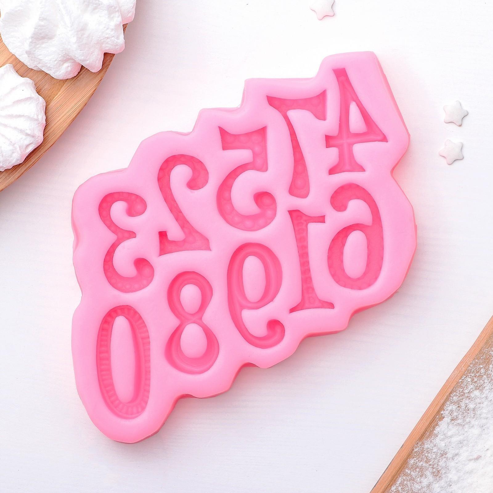 Молд «Цифры», 15×10 см, цвет МИКС