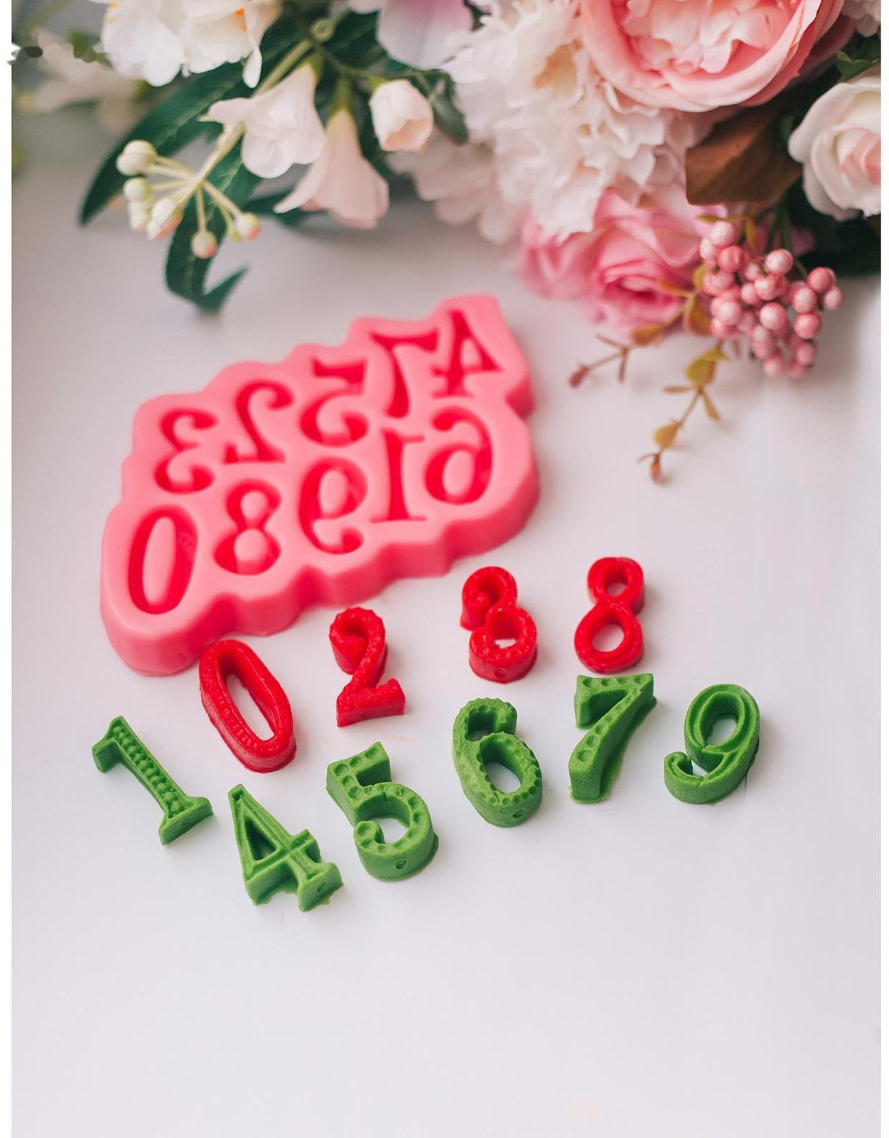 Молд «Цифры», 15×10 см, цвет МИКС