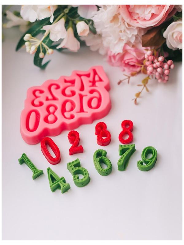 Молд «Цифры», 15×10 см, цвет МИКС