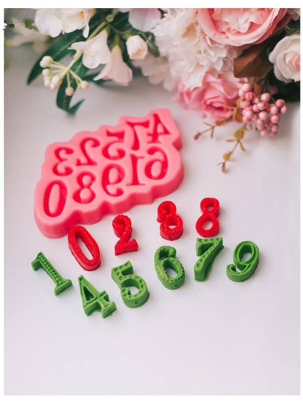 Молд «Цифры», 15×10 см, цвет МИКС