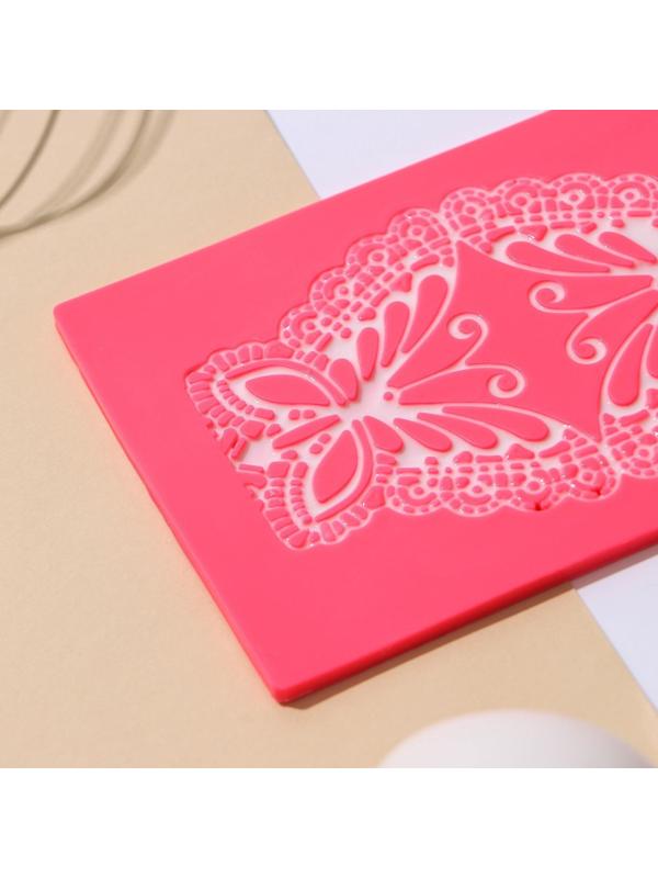 Коврик для айсинга силиконовый Доляна «Бабочки», 40×10×0,5 см, цвет МИКС