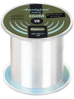 Леска V8 на карпа, d=0,19 мм, 300 м, 5,55 кг, прозрачная
