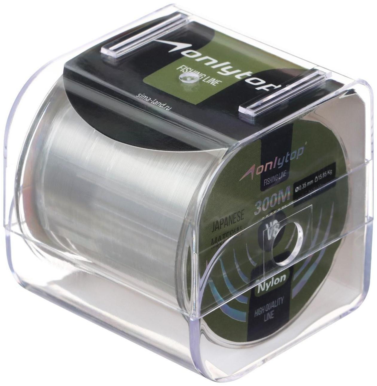 Леска V8 на карпа, d=0,35 мм, 300 м, 15,85 кг, прозрачная