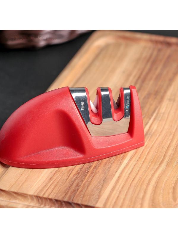 Точилка для ножей с полировкой, 10×6×4 см, цвет МИКС