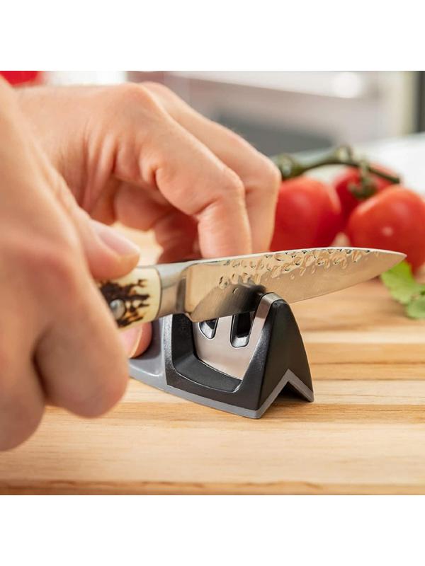 Точилка для ножей с полировкой, 10×6×4 см, цвет МИКС