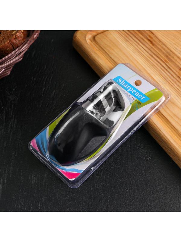 Точилка для ножей с полировкой, 10×6×4 см, цвет МИКС