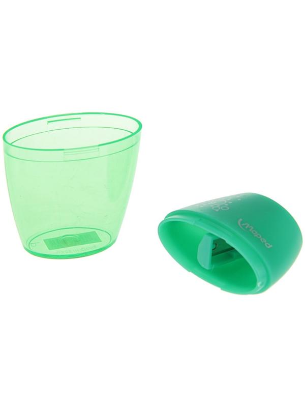 Точилка 1 отверстие с контейнером Maped Shaker, микс