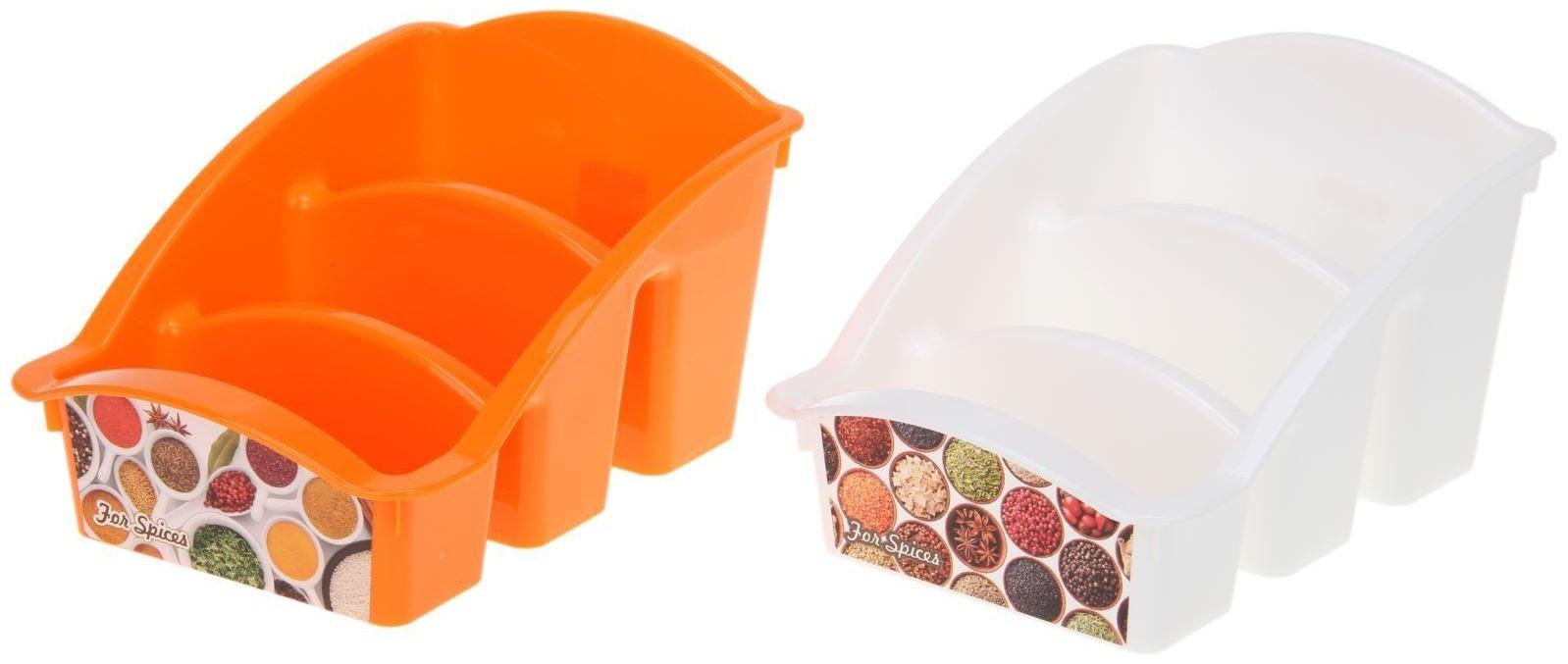 Бокс для специй «Порядок», 22×15×12 см, цвет МИКС