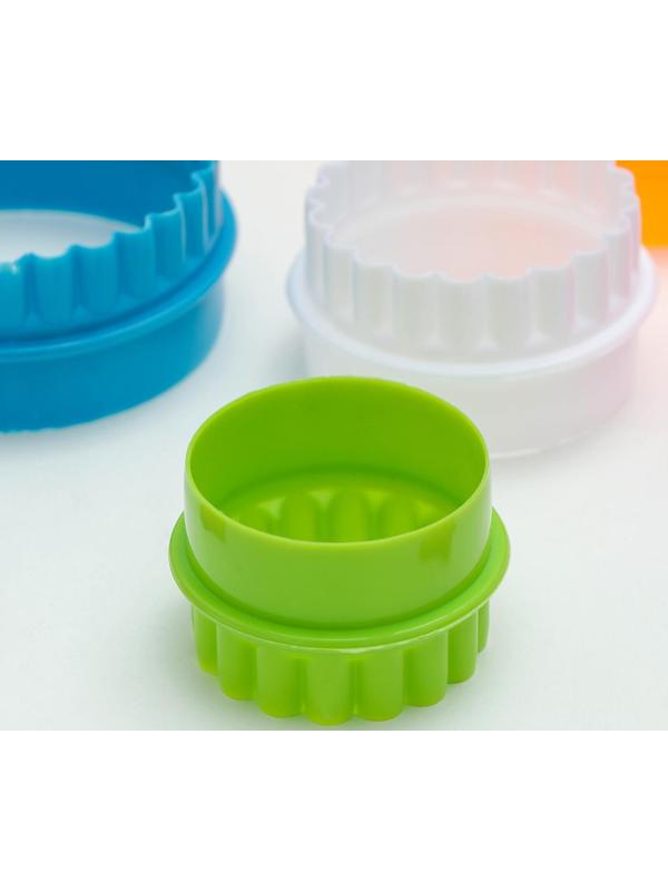 Набор форм для печенья Доляна «Волна», 5 шт, 10×10×3,5 см, цвет МИКС