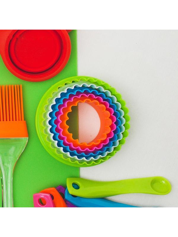 Набор форм для печенья Доляна «Волна», 5 шт, 10×10×3,5 см, цвет МИКС