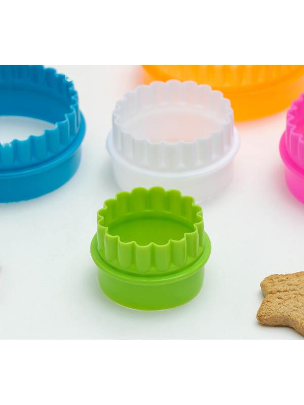 Набор форм для печенья Доляна «Волна», 5 шт, 10×10×3,5 см, цвет МИКС