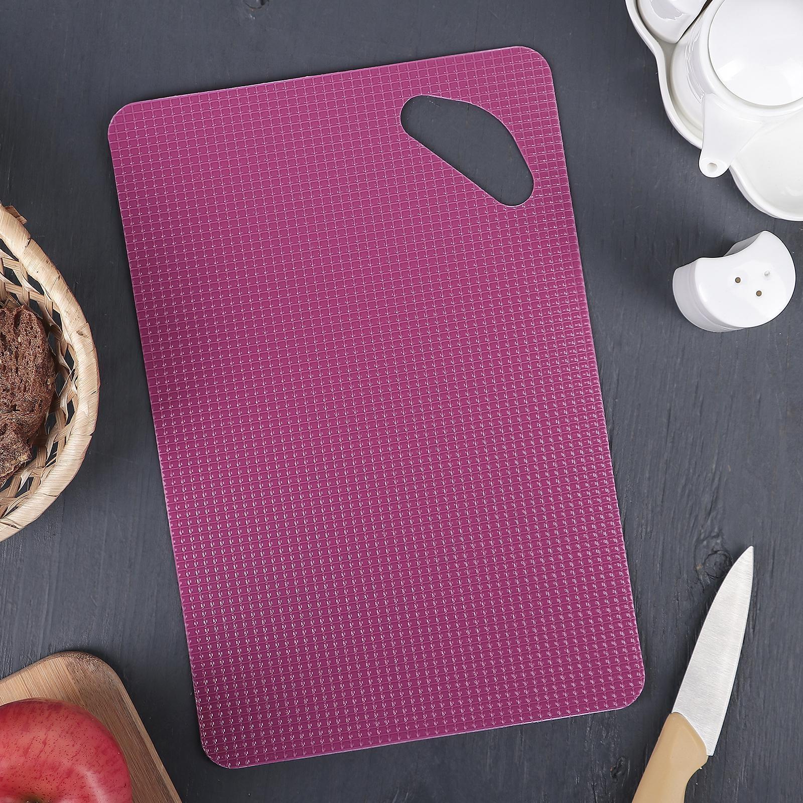 Доска разделочная пластиковая противоскользящая гибкая Доляна, 33×23×0,1 см, цвет МИКС