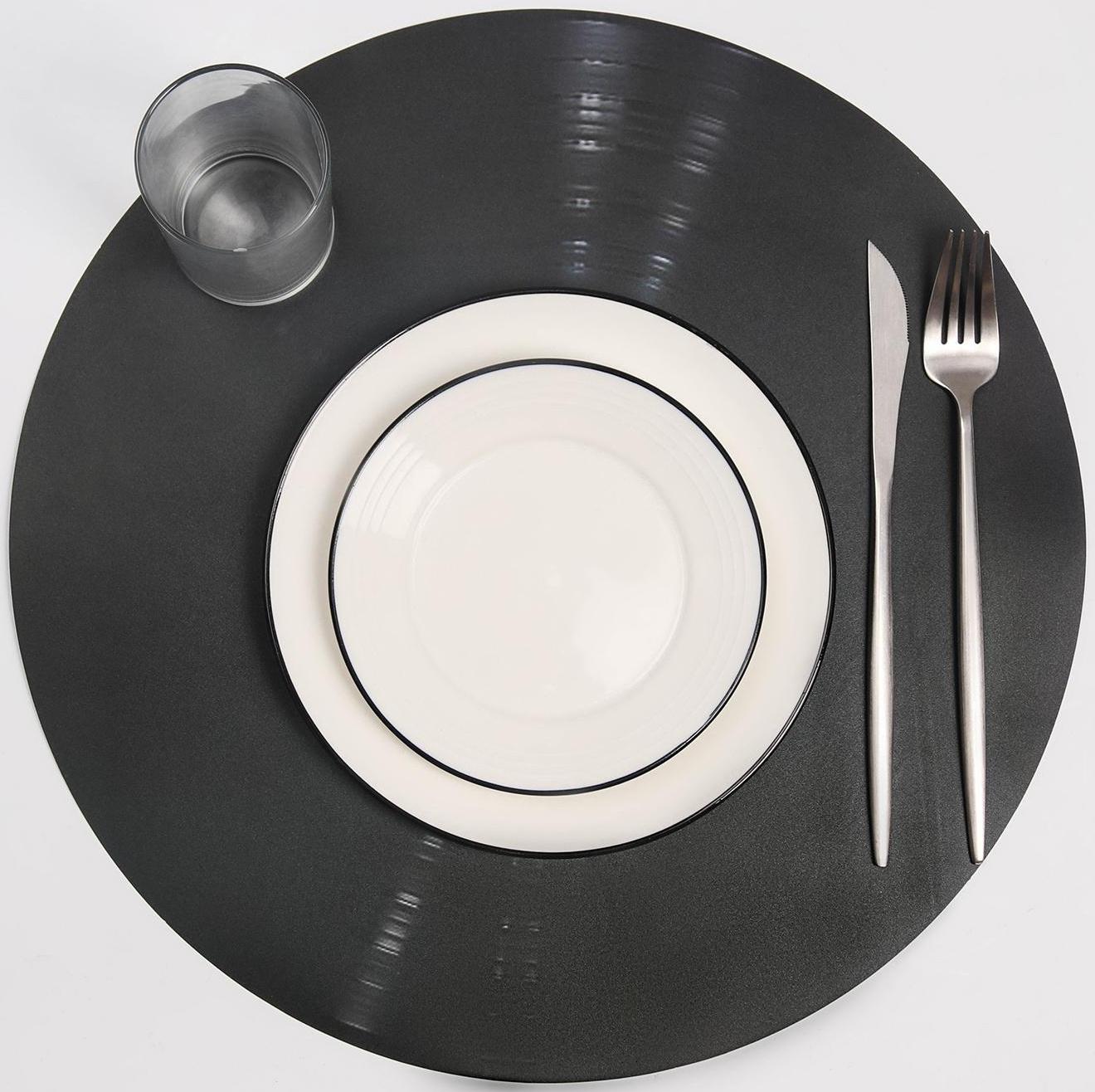 Салфетка сервировочная на стол «Виниловая пластинка», d=38 см, МИКС