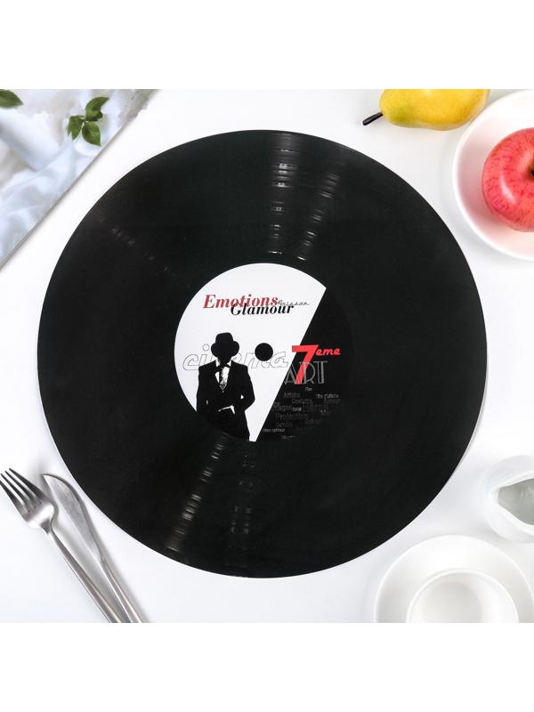 Салфетка сервировочная на стол «Виниловая пластинка», d=38 см, МИКС