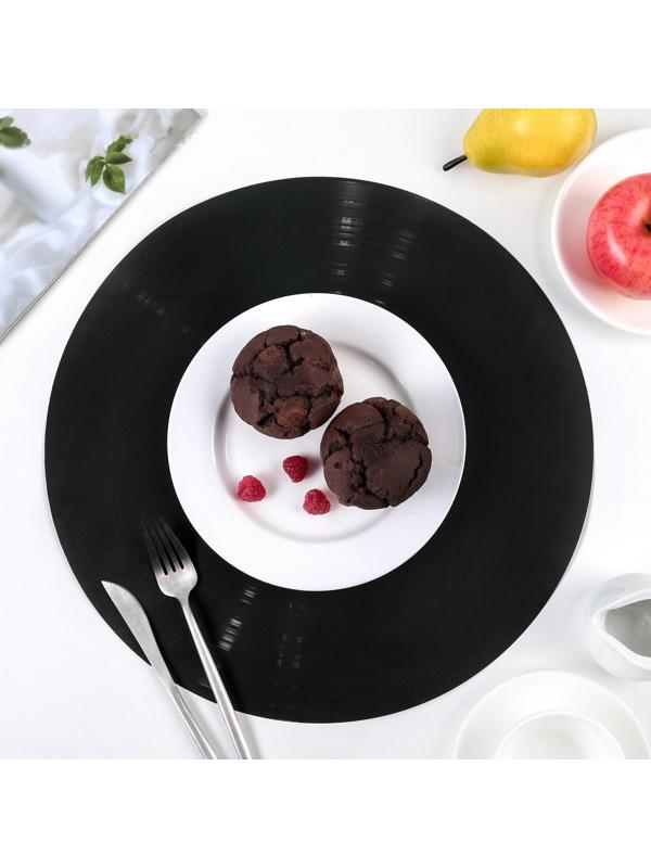 Салфетка сервировочная на стол «Виниловая пластинка», d=38 см, МИКС