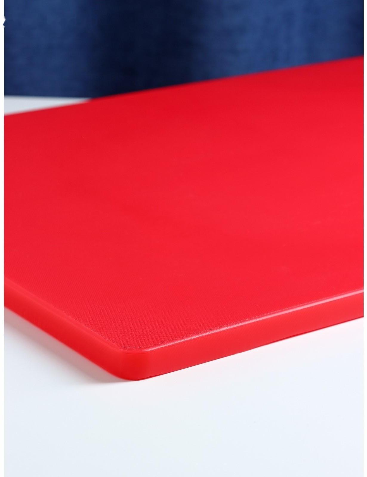 Доска профессиональная разделочная, 60×40 см, толщина 1,8 см, цвет красный