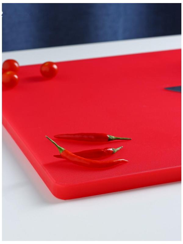 Доска профессиональная разделочная, 60×40 см, толщина 1,8 см, цвет красный