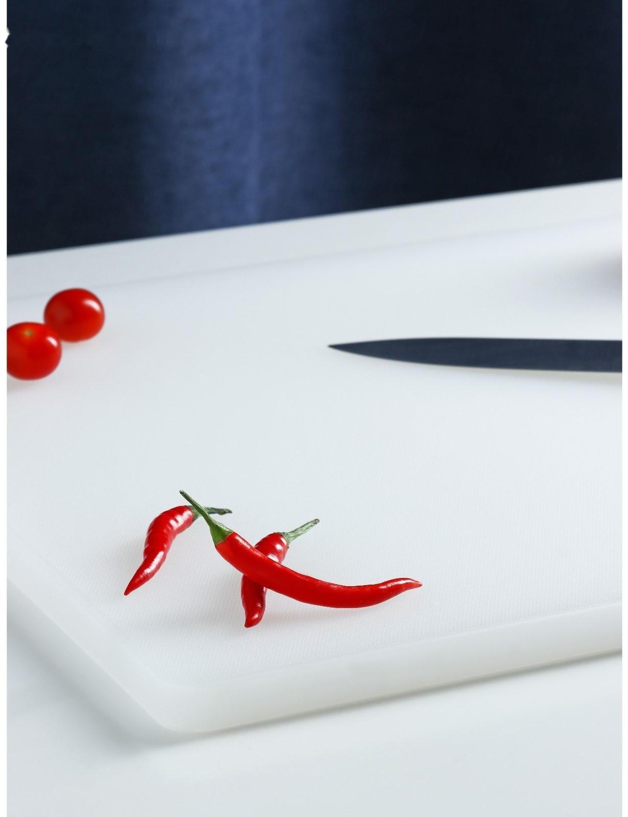 Доска профессиональная разделочная, 60×40 см, толщина 1,8 см, цвет белый