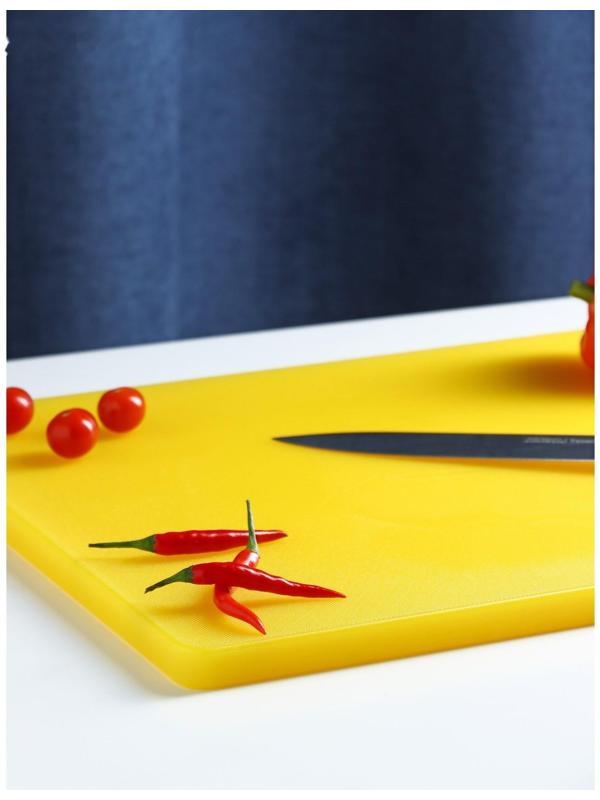 Доска профессиональная разделочная, 50×35×1,8 см, цвет жёлтый