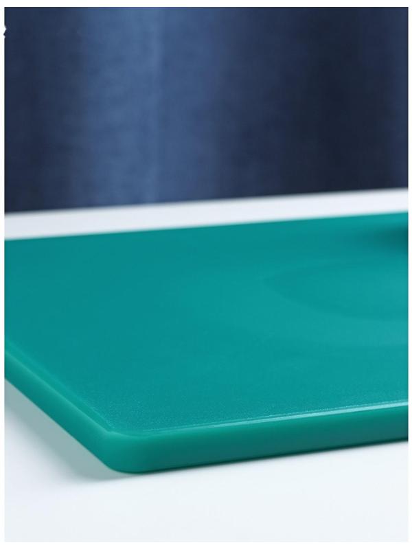 Доска профессиональная разделочная, 50×35×1,8 см, цвет зелёный