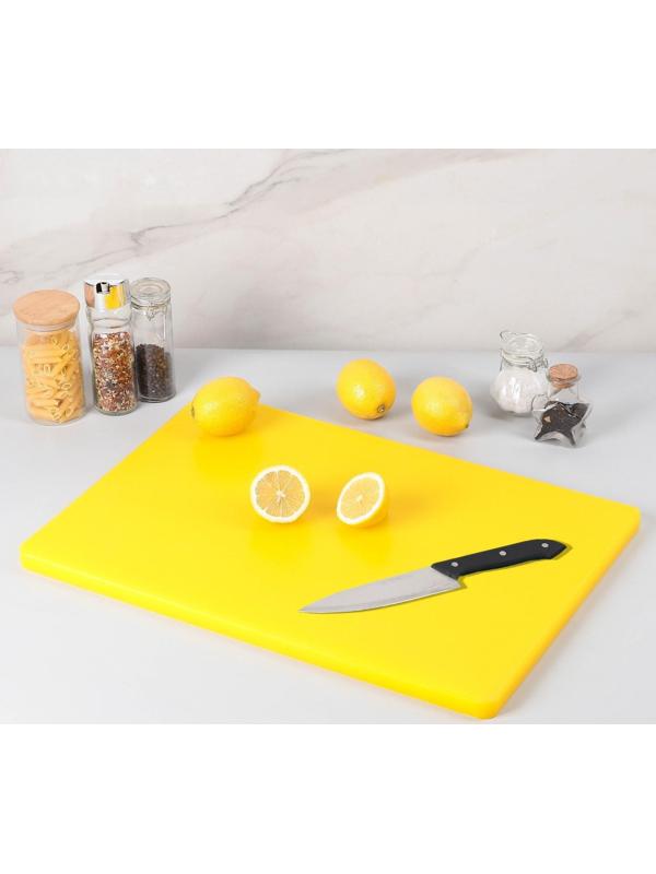 Доска профессиональная разделочная 60×40 см, цвет жёлтый