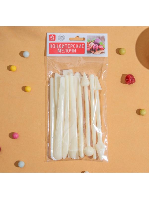 Набор для моделирования кондитерских украшений Доляна, 12 шт, цвет МИКС