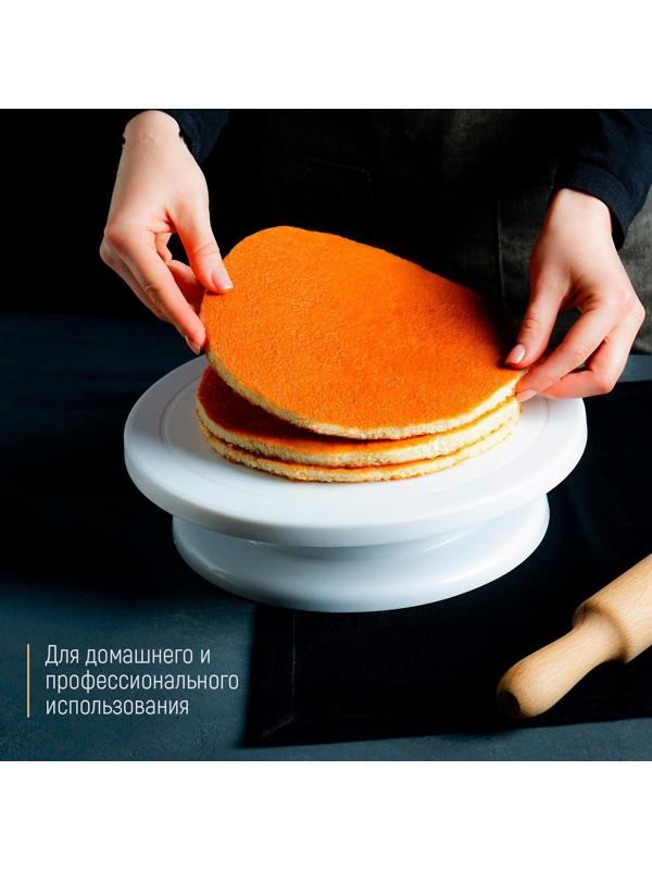 Подставка для торта вращающаяся Доляна, 27,5×7 см