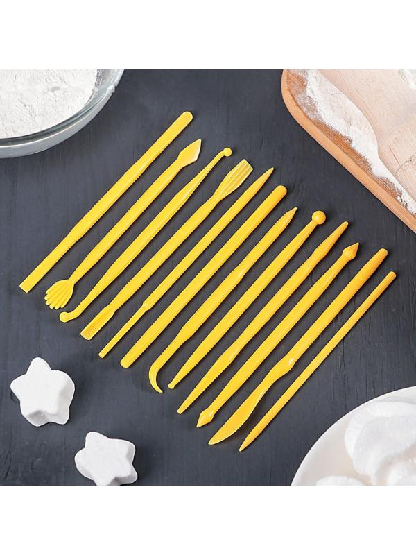 Набор для моделирования кондитерских украшений Доляна, 14 шт, 12×0,5 см, цвет МИКС