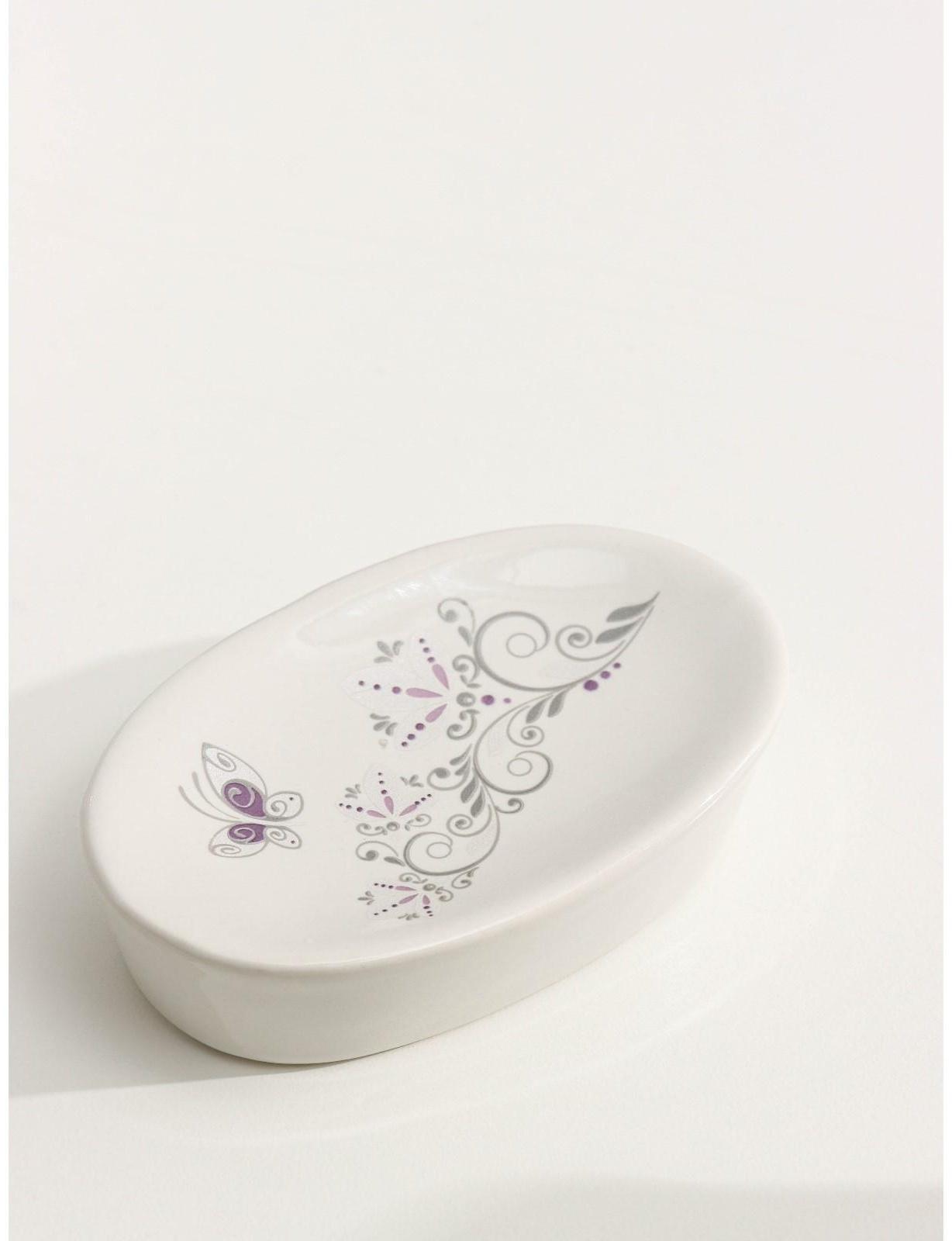 Набор аксессуаров для ванной комнаты Доляна «Изящество», 4 предмета (дозатор 250 мл, мыльница, 2 стакана)