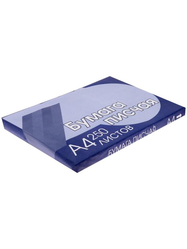 Бумага писчая А4, 250 листов, плотность 65 г/м², белизна 94-96%