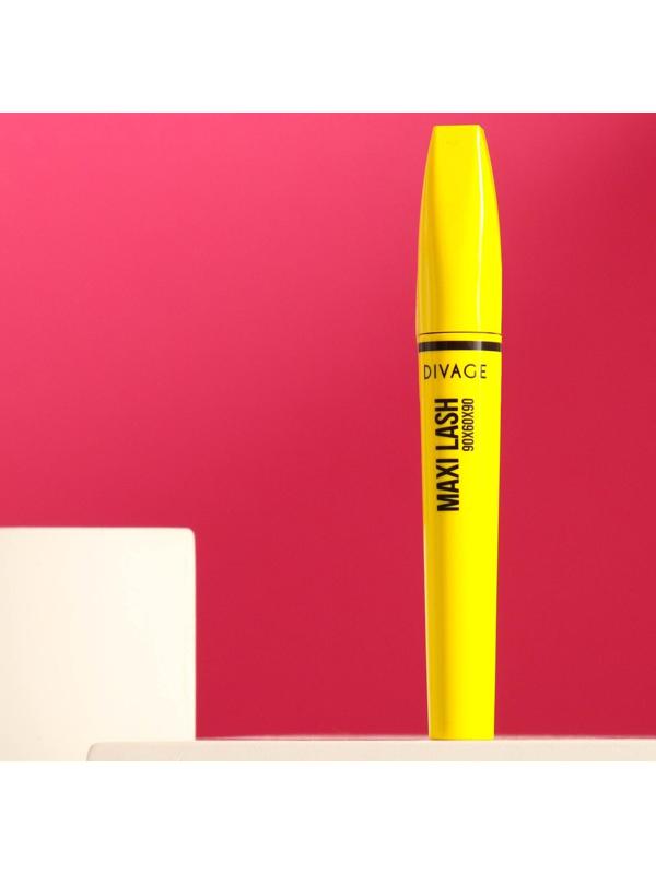 Тушь для ресниц Divage 90х60х90 Maxi № 9101 экстремальный объем и эффект накладных ресниц, черная, 10 мл
