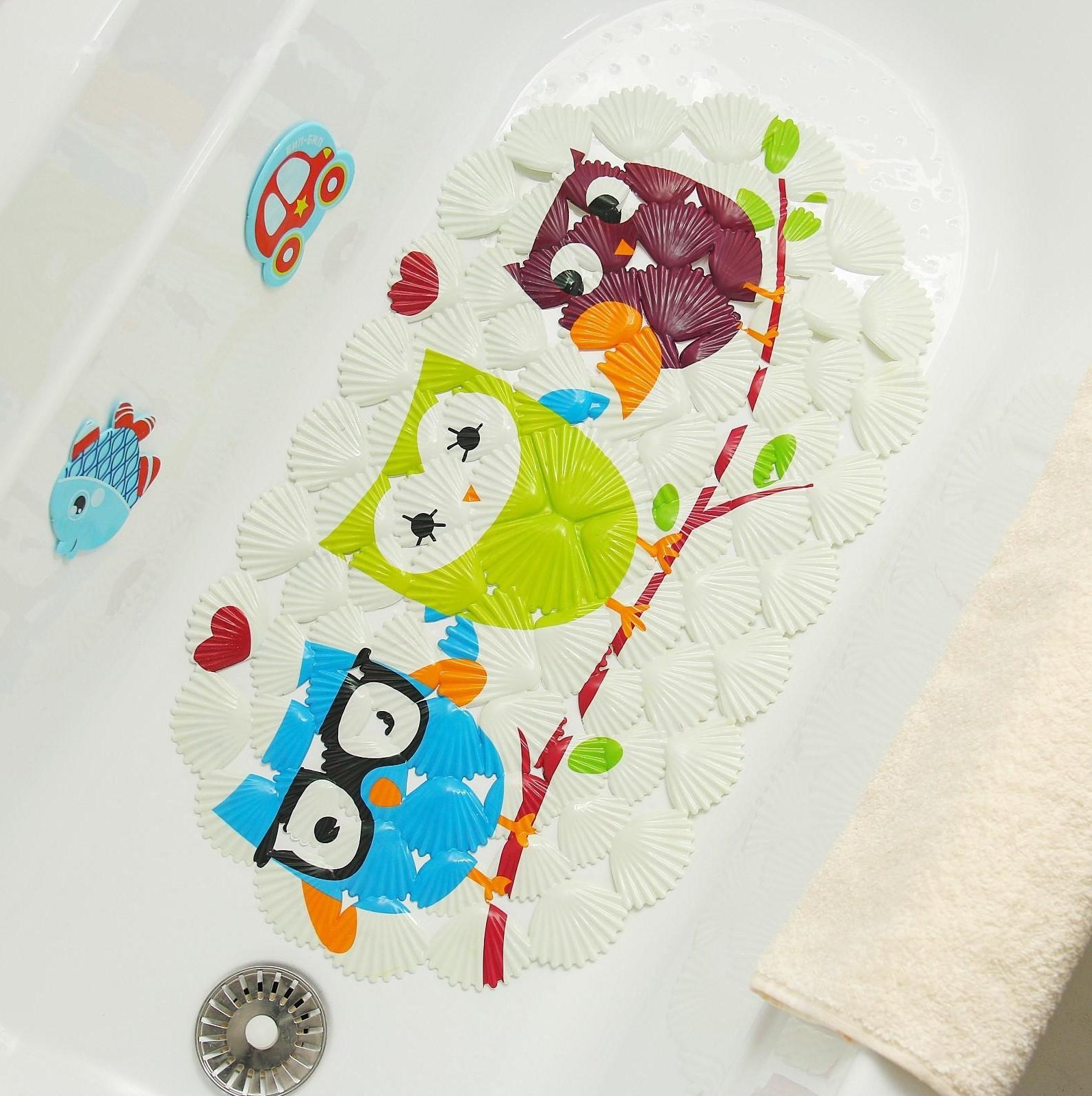 SPA-коврик для ванны на присосках Доляна «Совы», 37×67 см