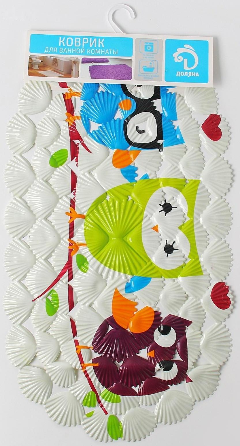 SPA-коврик для ванны на присосках Доляна «Совы», 37×67 см