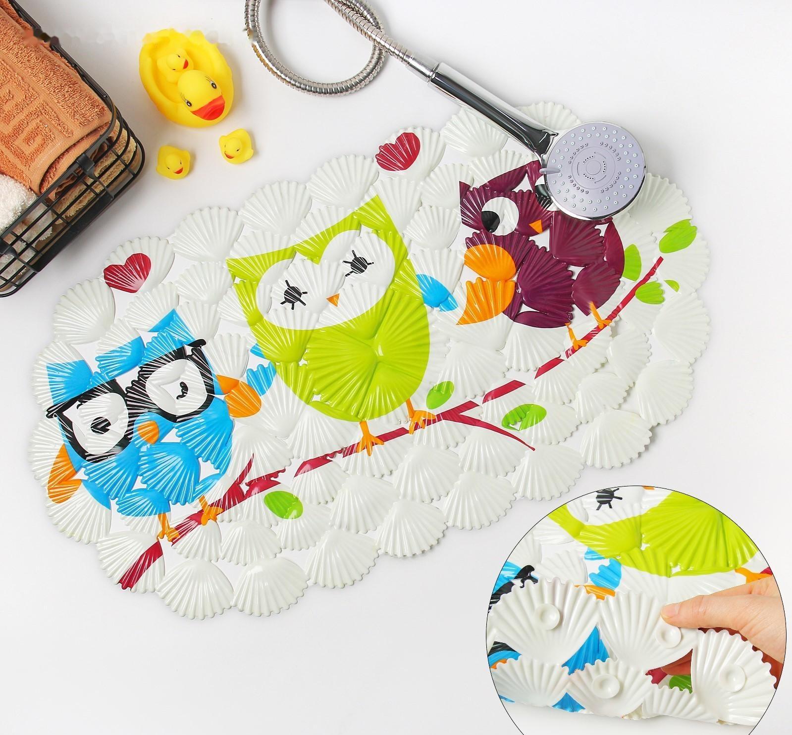 SPA-коврик для ванны на присосках Доляна «Совы», 37×67 см