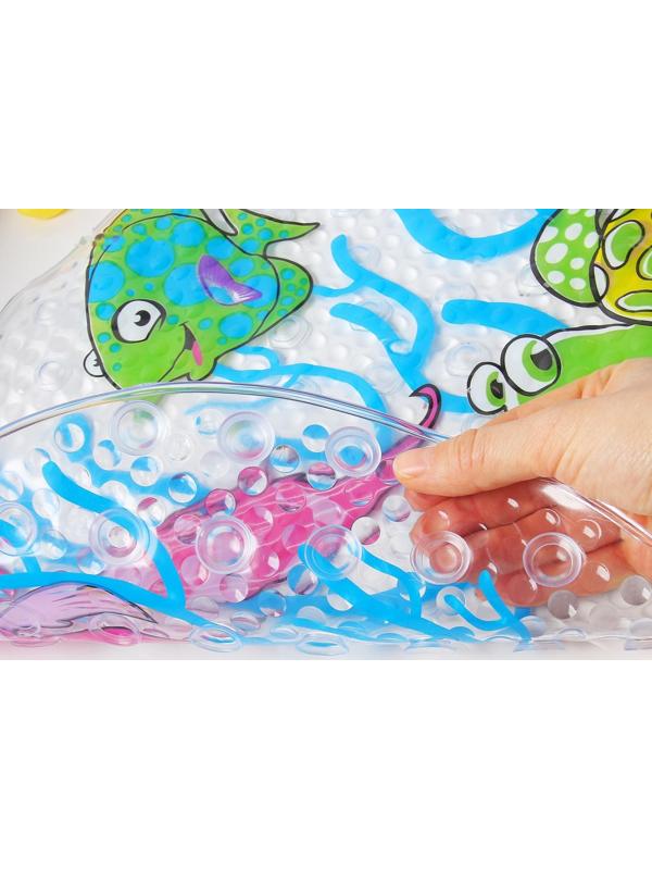 SPA-коврик для ванны на присосках Доляна «Морские жители», 36×68 см