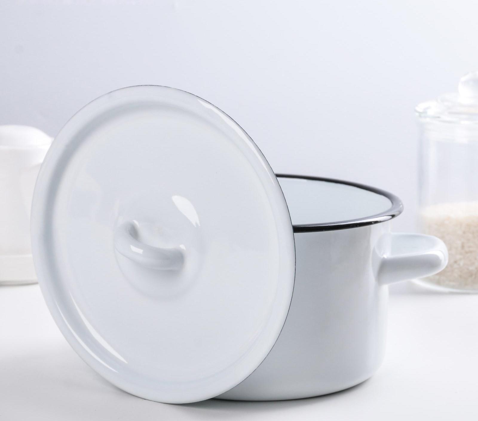 Кастрюля, 1,5 л, металлическая крышка, индукция, цвет МИКС