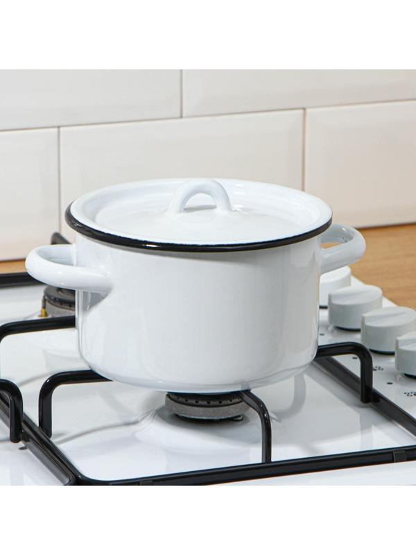 Кастрюля, 1,5 л, металлическая крышка, индукция, цвет МИКС