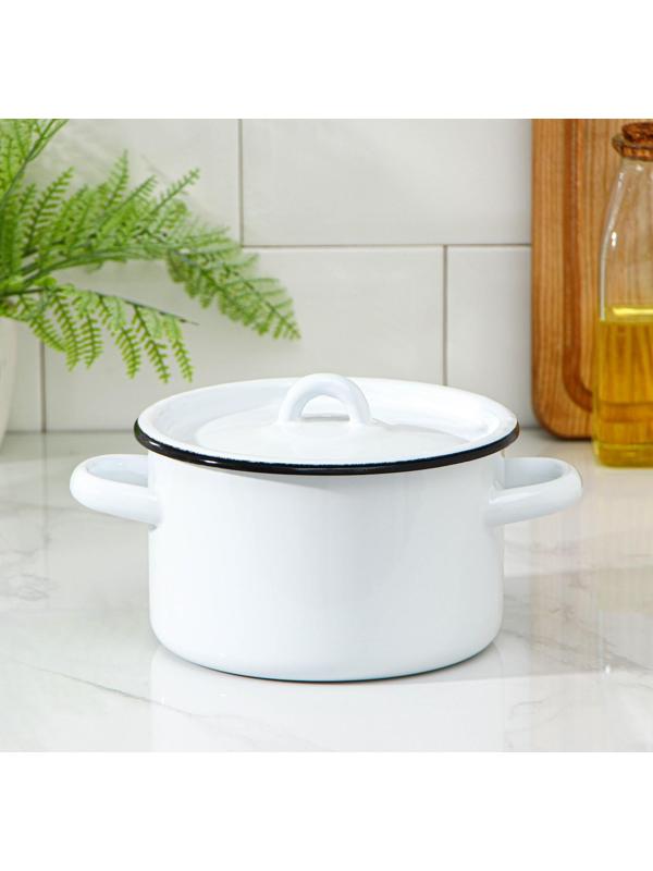 Кастрюля, 1,5 л, металлическая крышка, индукция, цвет МИКС