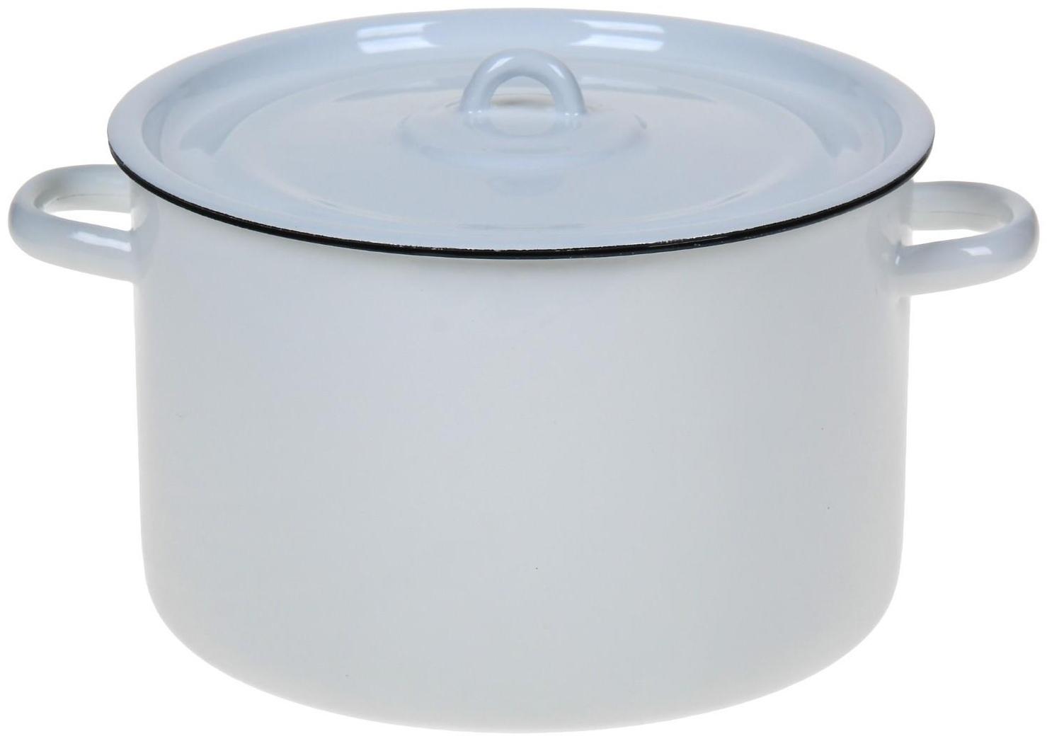 Кастрюля без деколи, 7 л, индукция, цвет МИКС