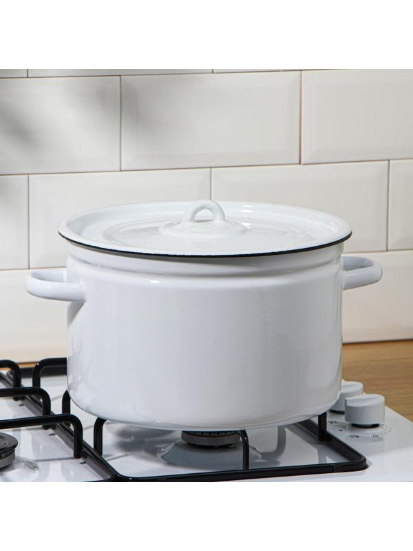 Кастрюля без деколи, 7 л, индукция, цвет МИКС