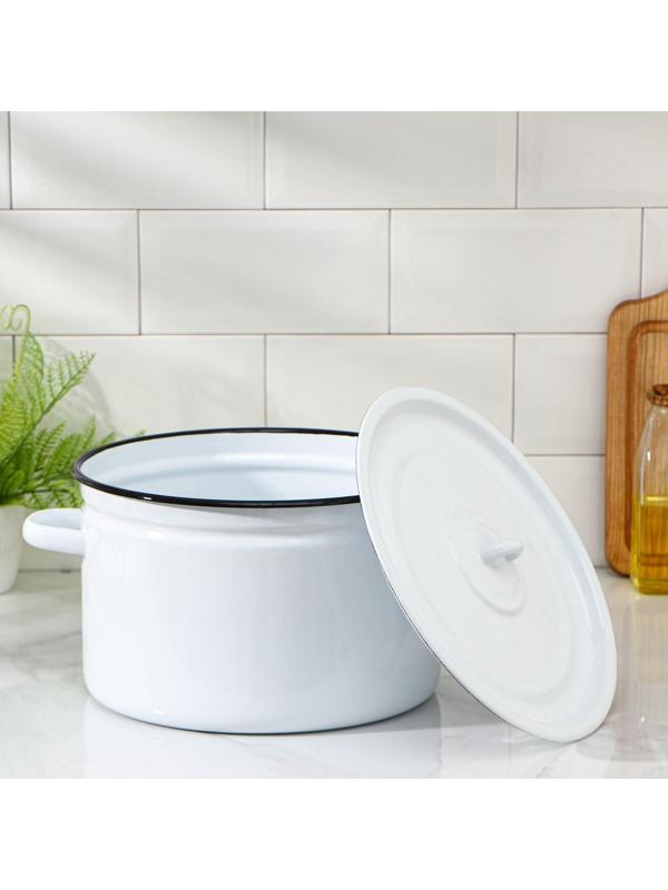 Кастрюля без деколи, 7 л, индукция, цвет МИКС