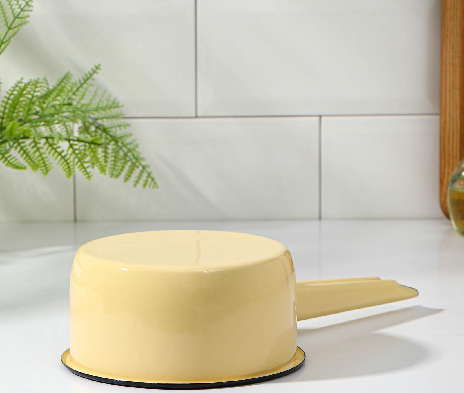 Ковш, 1 л, металлическая ручка, индукция, цвет МИКС