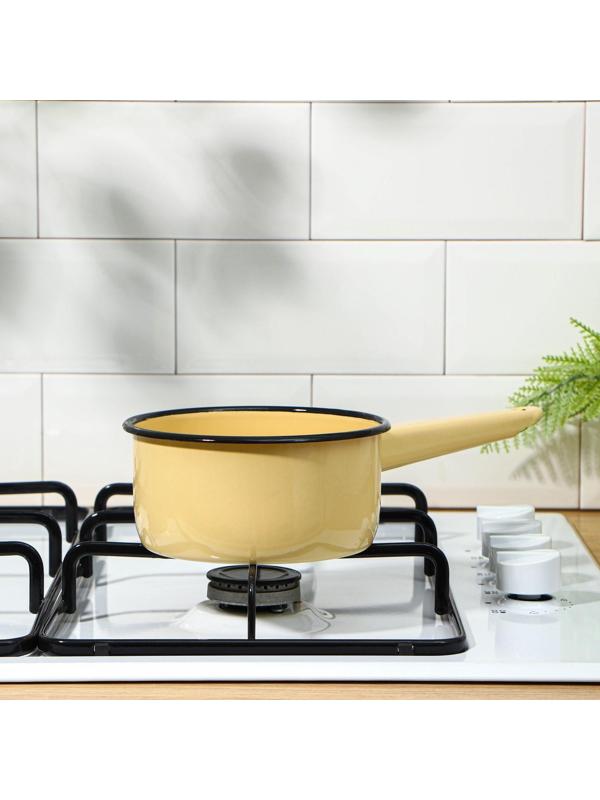 Ковш, 1 л, металлическая ручка, индукция, цвет МИКС