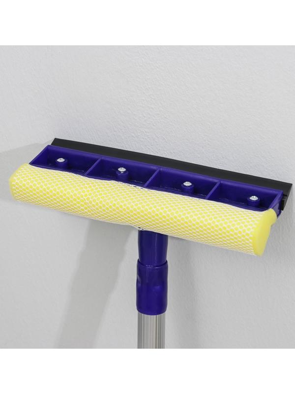 Окномойка с телескопической алюминиевой ручкой и сгоном Доляна, 20×8×50(80) см, поролон