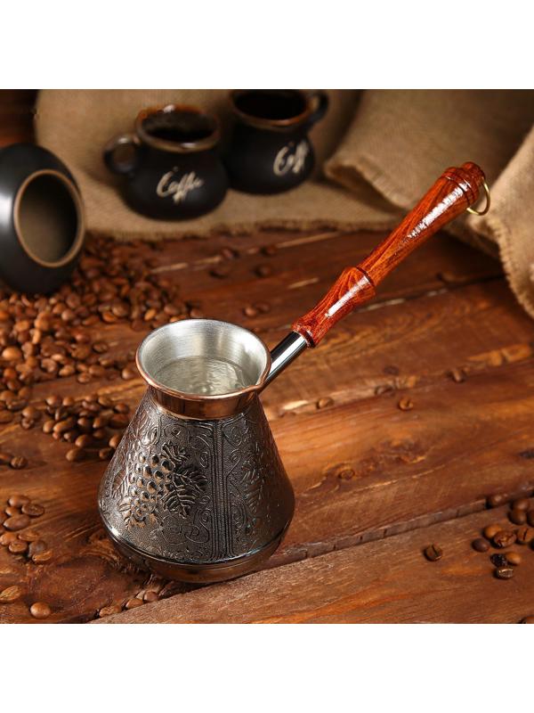 Турка для кофе медная «Виноград», 0.5 л