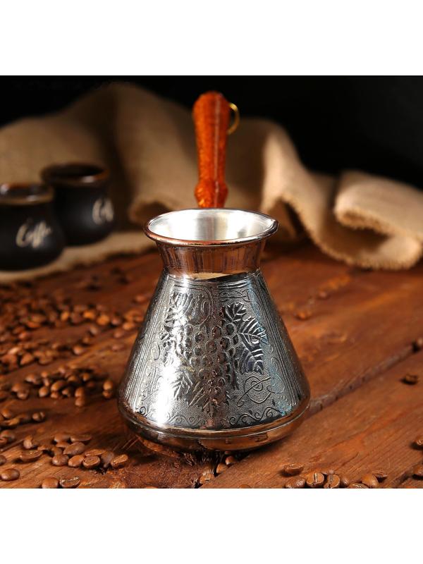 Турка для кофе медная «Виноград», 0,6 л